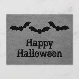 Postales de Trio de Bats Halloween, Gris