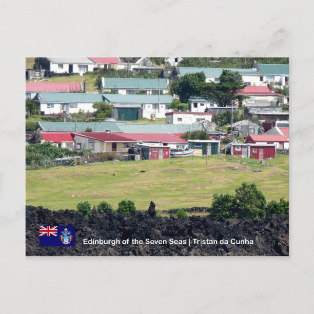 Postales de Tristan da Cunha. Foto real de Edimbur (Anverso)