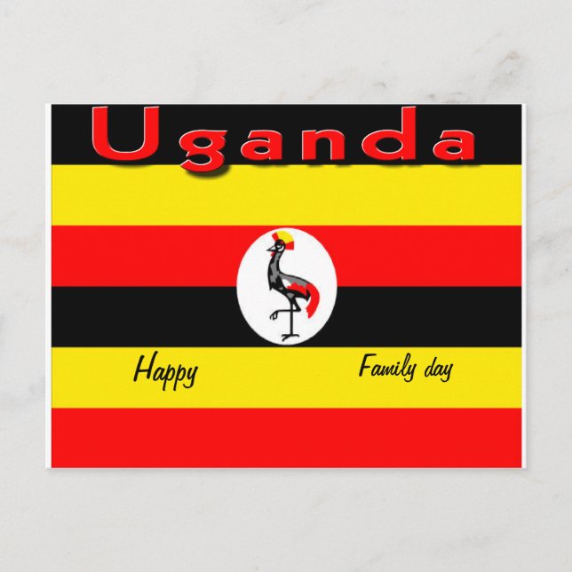 Postales de Uganda de feliz día familiar (Anverso)