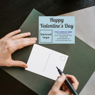 Postales de vacaciones azules de San Valentín de n