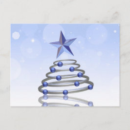 Postales de vacaciones de árbol de Navidad cromado