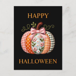 Postales de vacaciones de calabaza de Halloween es
