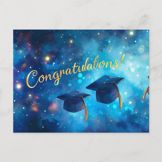 Postales de vacaciones de felicitación por graduac (Anverso)