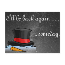 Postales de vacaciones de Gorra de seda de Snowman