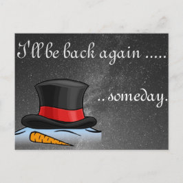 Postales de vacaciones de Gorra de seda de Snowman