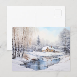 Postales de vacaciones de invierno de cosecha vint