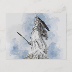 Postales de vacaciones de la estatua griega de Ate