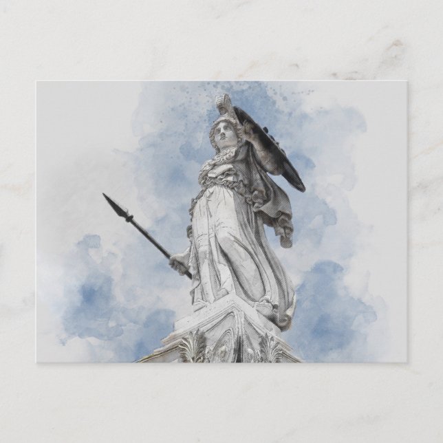 Postales de vacaciones de la estatua griega de Ate (Anverso)