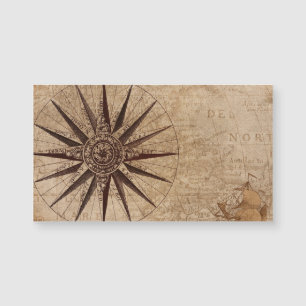 Postales de vacaciones de mapa de brújula