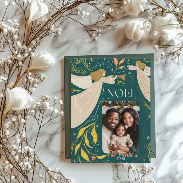 Postales de vacaciones de Noel Verde 2 (Green Noel Holiday Postcard)