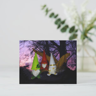 Postales de vacaciones de Sunset Woodland Gnomes