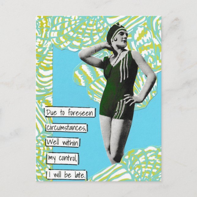 Postales De Vacaciones Irregulares Llegaré Tarde (Anverso)