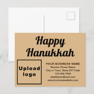 Postales de vacaciones marrones ligeros de Hanukka