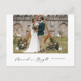 Postales de vacaciones mínimas casadas y brillante