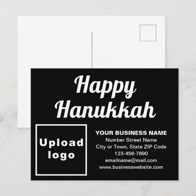 Postales de vacaciones negras de Hanukkah (Anverso / Reverso)