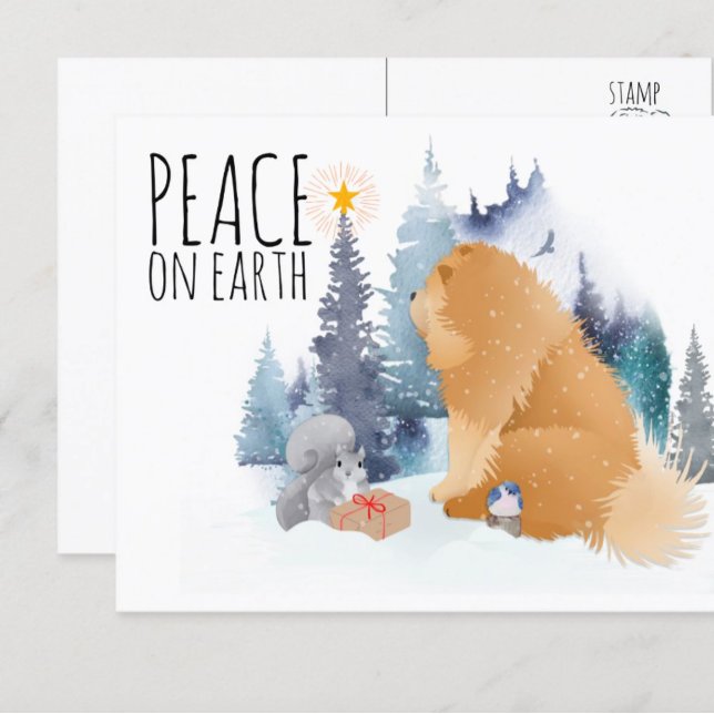 Postales de vacaciones para perros PEACE Chow (Subido por el creador)