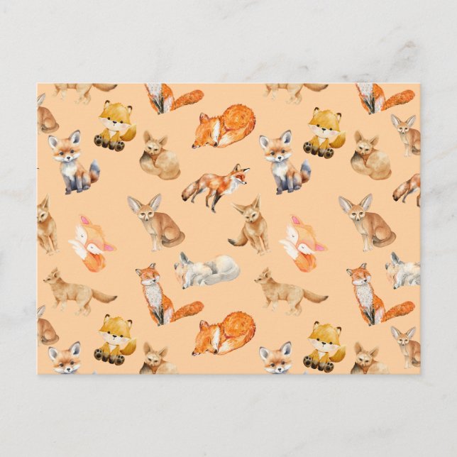 Postales de vacaciones - Patrón de zorros (Anverso)