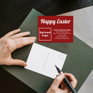 Postales de vacaciones rojas de Pascua de Negocios