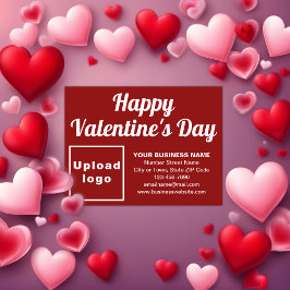 Postales de vacaciones rojas de San Valentín de ne