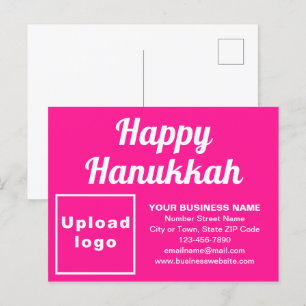 Postales de vacaciones rosas de Hanukkah