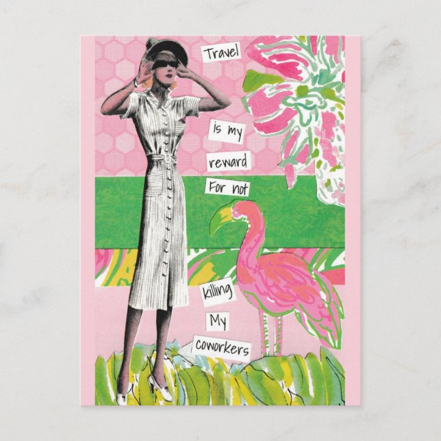 Postales de vacaciones sarcásticas matando a mis c (Anverso)