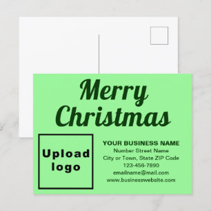 Postales de vacaciones verdes ligeras para Navidad