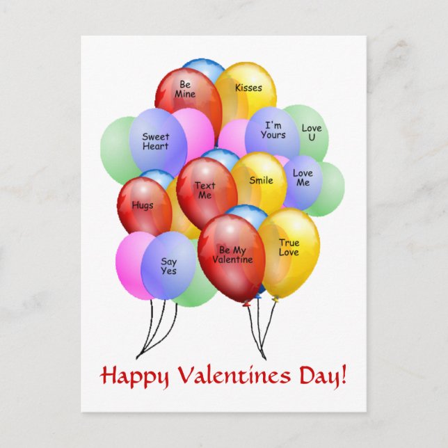 Postales de Valentine Balloons (Anverso)
