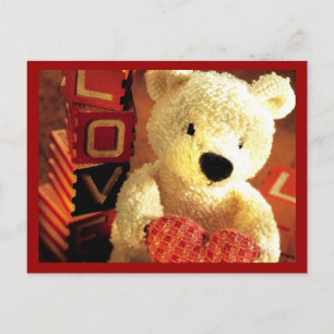 Postales de "Valentines aman a Teddy Bear con cora