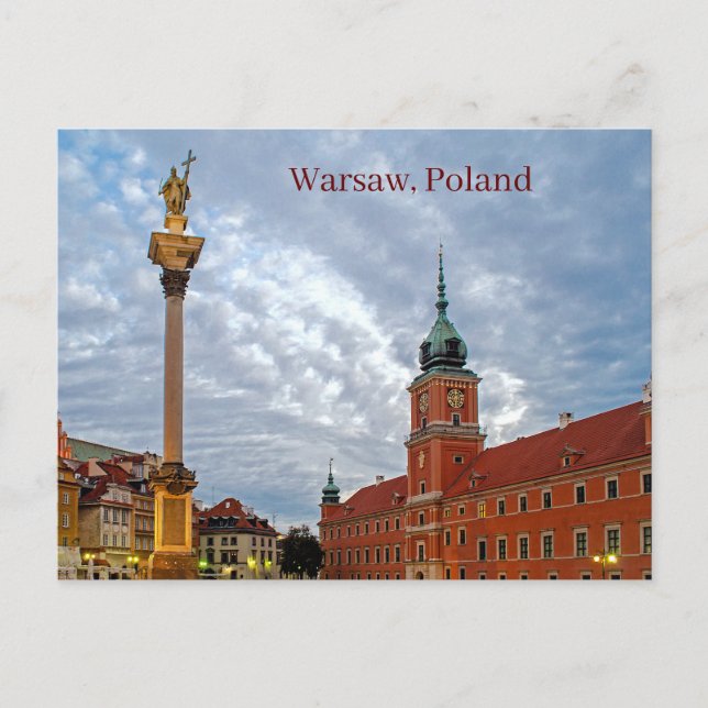 Postales de Varsovia en Polonia (Anverso)