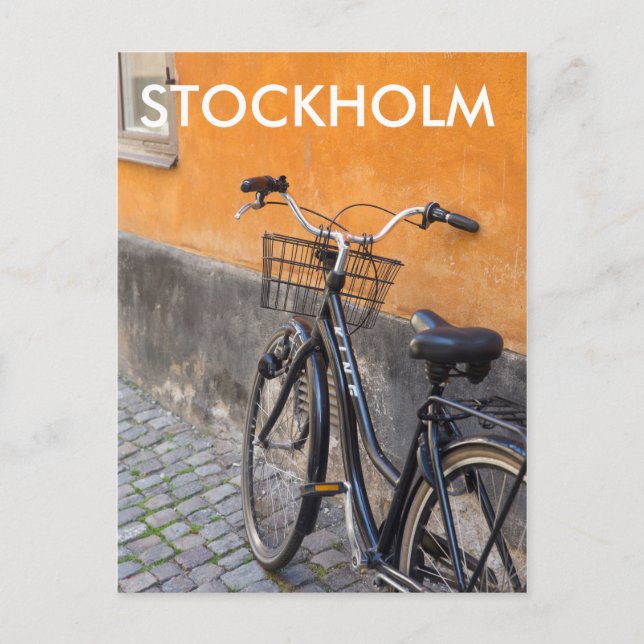 Postales de viaje - Bicicleta Gamla Stan, Estocolm (Anverso)