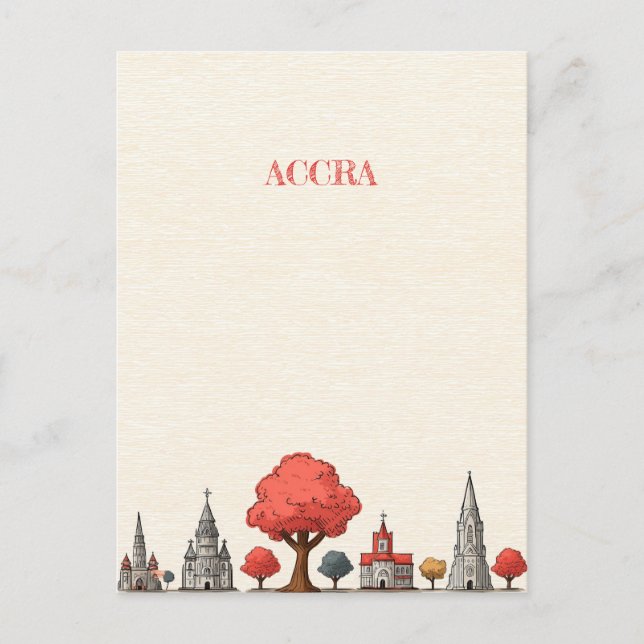 Postales de viaje de Accra Ghana (Anverso)