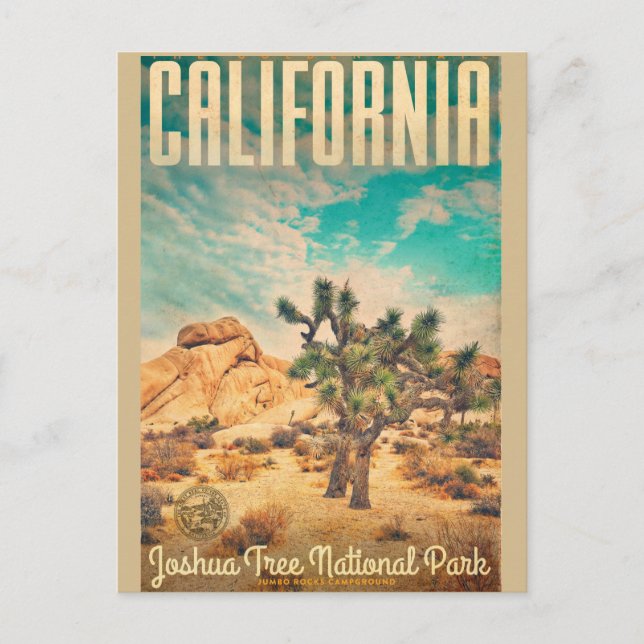 Postales de viaje de árbol Joshua de California (Anverso)