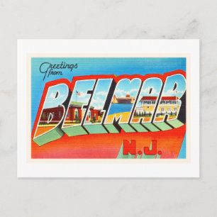 Postales de viaje de Belmar New Jersey NJ Old Vint