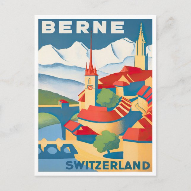 Postales de viaje de Berna Suiza (Anverso)