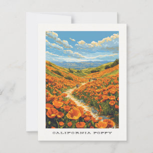 Postales de viaje de California Poppy US