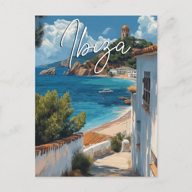 Postales de viaje de Ibiza España - Estilo de époc (Anverso)