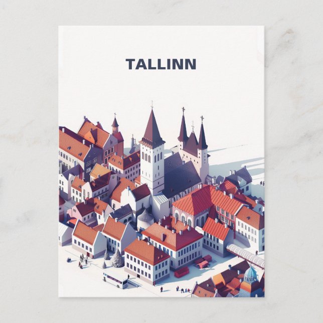 Postales de viaje de Isomtric Tallinn (Anverso)