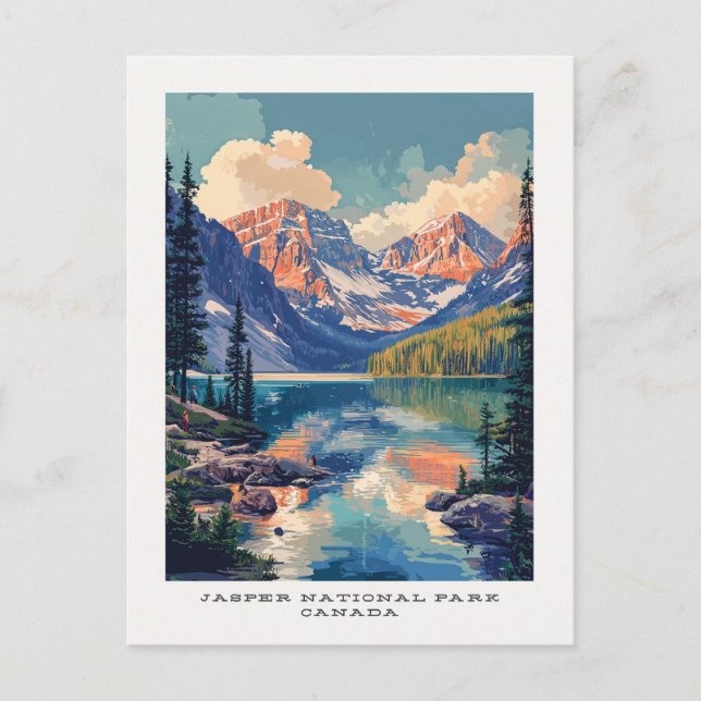 Postales de viaje de Jasper National Park Canada (Anverso)