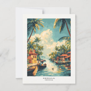 Postales de viaje de Kerala India