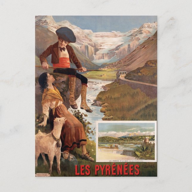 Postales de viaje de la Francia de Vintage (Anverso)