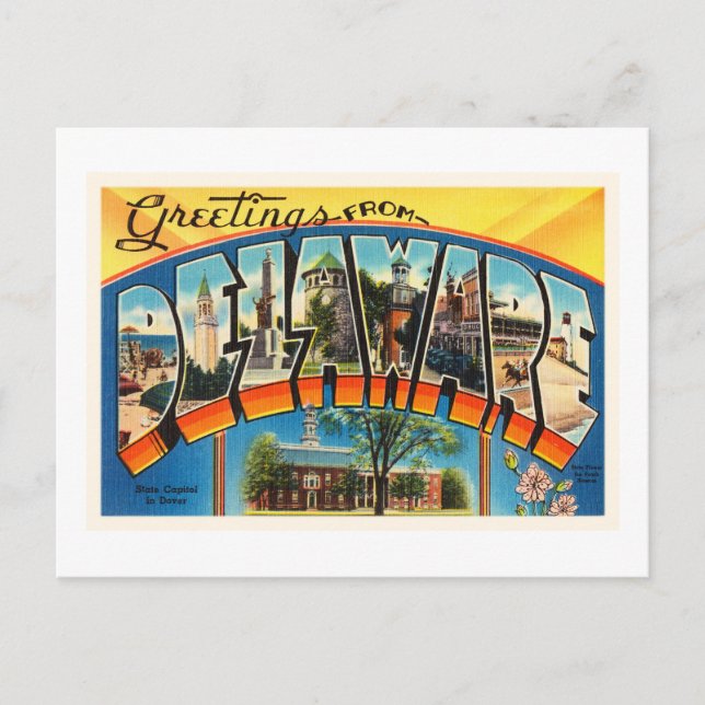 Postales de viaje de la vieja vieja época de Delaw (Anverso)