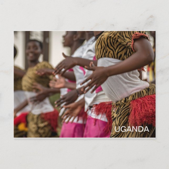 Postales de viaje de las damas de Uganda bailando (Anverso)