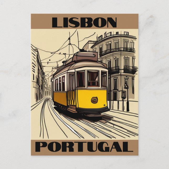 Postales de viaje de Lisboa Portugal (Anverso)