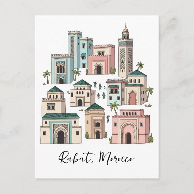 Postales de viaje de Marruecos en Rabat (Anverso)