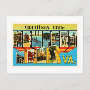 Postales de viaje de Newport News Virginia VA Vint