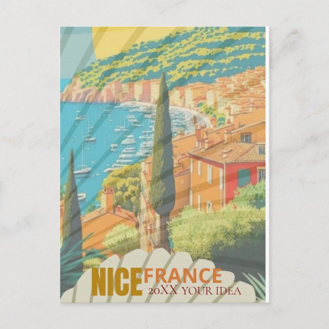 Postales de viaje de Nice France, Nice Postcard, N (Anverso)