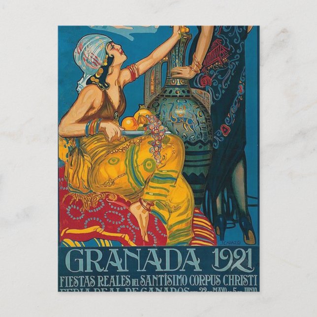 Postales de viaje del Festival Granada de 1921 (Anverso)