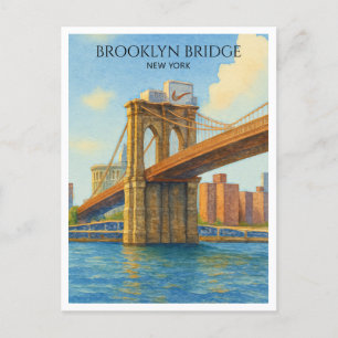 Postales de viaje por el puente de Brooklyn NYC Wa