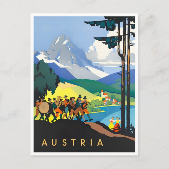 Postales de viaje vintage de Austria (Anverso)