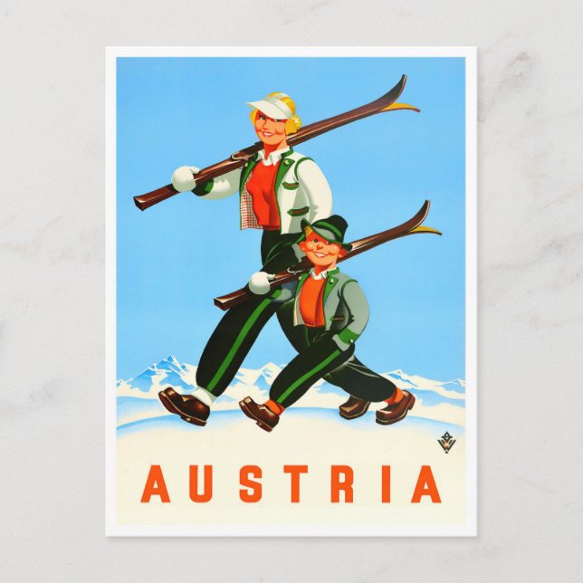 Postales de viaje vintage de Austria (Anverso)